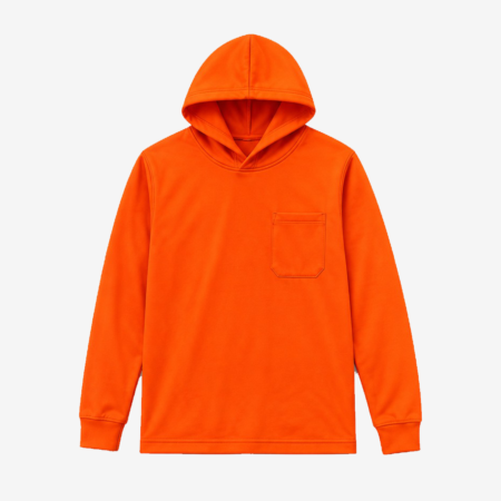 Orange Hi-Vis Hoodie with Chest Pocket TOH1211