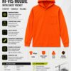Orange Hi-Vis Hoodie with Chest Pocket TOH1211 brochure