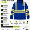 Royal Blue Hi-Vis T-Shirt with Hood TBY1211 Brochure